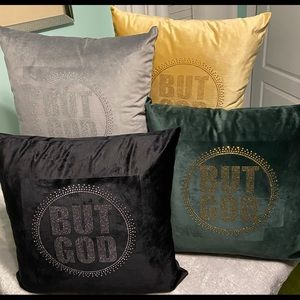 But God Pillow Cover (Gold)